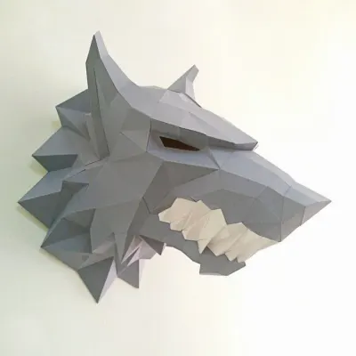 Low poly wolf